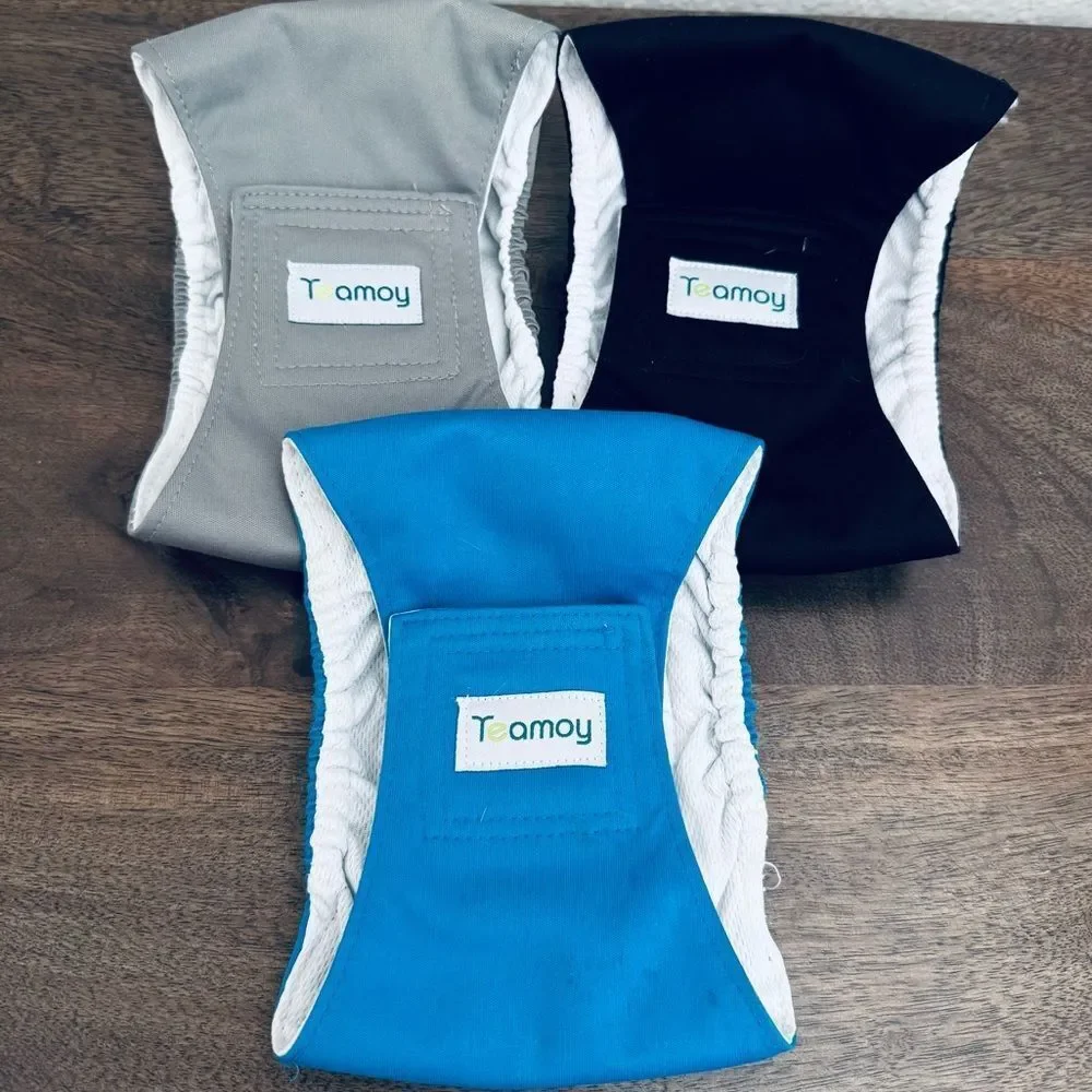 Teamoy Male Dog Pet Belly Band Diapers 3-pc Bundle Lot